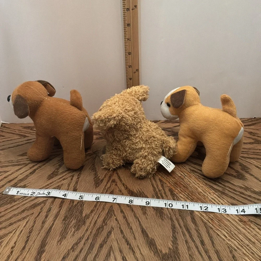 Lot Of 3 Dogs 1 Barks Animated Dogs Stuffed Animal‎ Plush Toys Terrier